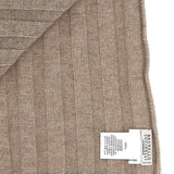 Brunello Cucinelli Sesame Beige Cashmere Ribbed Scarf