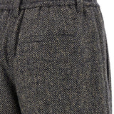 Brunello Cucinelli Grey Herringbone Bermuda Shorts