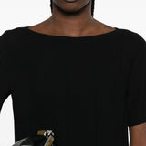 Emporio Armani Pleated dress in techno cady