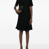 Emporio Armani Pleated dress in techno cady