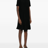 Emporio Armani Pleated dress in techno cady