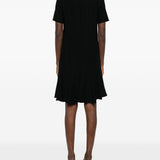 Emporio Armani Pleated dress in techno cady