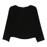 Emporio Armani Black Boat Neck Top
