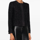 Emporio Armani Button-detail tweed jacket