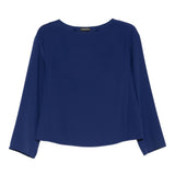 Emporio Armani Blue Boat Neck Blouse