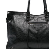 Balenciaga Black ConcealedTopZip City Travel Tote Bag