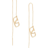 Valentino Garavani Bijoux Gold VLogo Drop Earrings