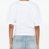 Dsquared2 White Printed Crew Neck Tee