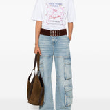 Dsquared2 White Printed Crew Neck Tee