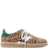 Woolrich Brown Leopard Print Sneakers White Stripe