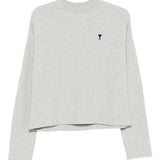 Ami Paris Light Grey Embroidered Logo SweatshirtEdition