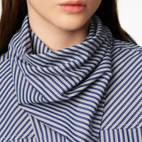 Ami Paris Blue Bandana Collar Dress