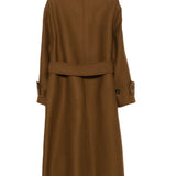 Ami Paris ChocolateBrown Luxurious Overcoat Self Tie