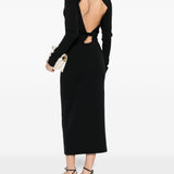 Emporio Armani Black Knotted Back Dress