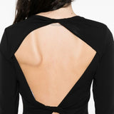 Emporio Armani Black Knotted Back Dress