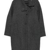Emporio Armani Grey Button Fastening Coat