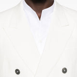 Emporio Armani Brilliant White Double Breasted Jacket
