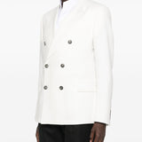 Emporio Armani Brilliant White Double Breasted Jacket