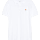 Maison Kitsuné White Fox Embroidered Polo