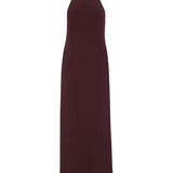 Brunello Cucinelli Burgundy Halter Neck Dress