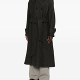 Ami Paris Charcoal Grey Overcoat Buttoned Fastening
