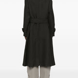 Ami Paris Charcoal Grey Overcoat Buttoned Fastening