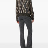Missoni Brown Textured Jacquard Patterned Cardigan