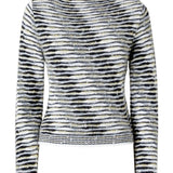 Missoni Grey Striped Mock Neck Sweater