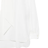 Emporio Armani White Neck Tie Blouse