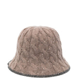 Brunello Cucinelli Beige Sequin Embellished Hat