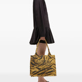 Ganni Zebra Print Large Tote