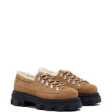 Ganni Brown Suede Derby Shoes