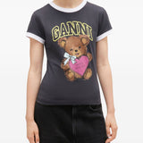 GANNI T-shirts and Polos Grey