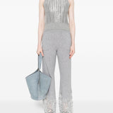 Ermanno Scervino Grey Sequin Tank Top