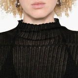 Emporio Armani Black Rib Knit Sweater