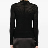 Emporio Armani Black Rib Knit Sweater