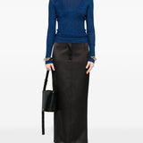 Emporio Armani Blue Ribbed Turtleneck Sweater