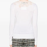 Ermanno Scervino Lace-insert long-sleeve top