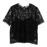 Ermanno Scervino Floral-lace short-sleeve top