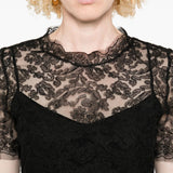 Ermanno Scervino Floral-lace short-sleeve top