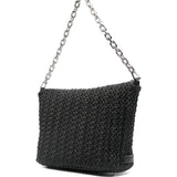 Emporio Armani Black Embossed Hobo Bag
