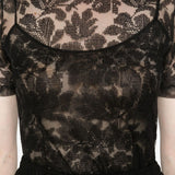 Ermanno Scervino Black Floral Lace Top