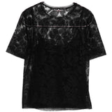 Ermanno Scervino Black Floral Lace Top