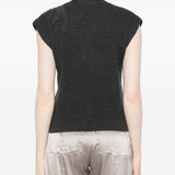 Brunello Cucinelli Dark Grey Embellished Vest