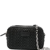 Emporio Armani Black Embossed Crossbody Bag