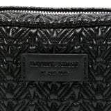 Emporio Armani Black Embossed Crossbody Bag