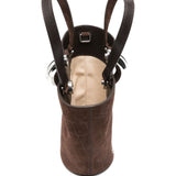 JACQUEMUS  Crocodile-Effect Ring-Detail Tote Bag