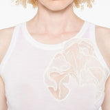 Ermanno Scervino White Lace Tank Top