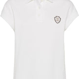 Brunello Cucinelli White Logo Polo Shirt