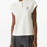 Brunello Cucinelli White Logo Polo Shirt